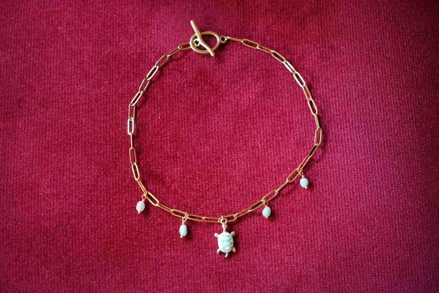 Elegant Jade Turtle Charm Necklace Stainless Steel Jewelry